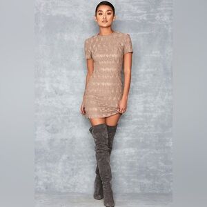 Chic Tan Mini Dress